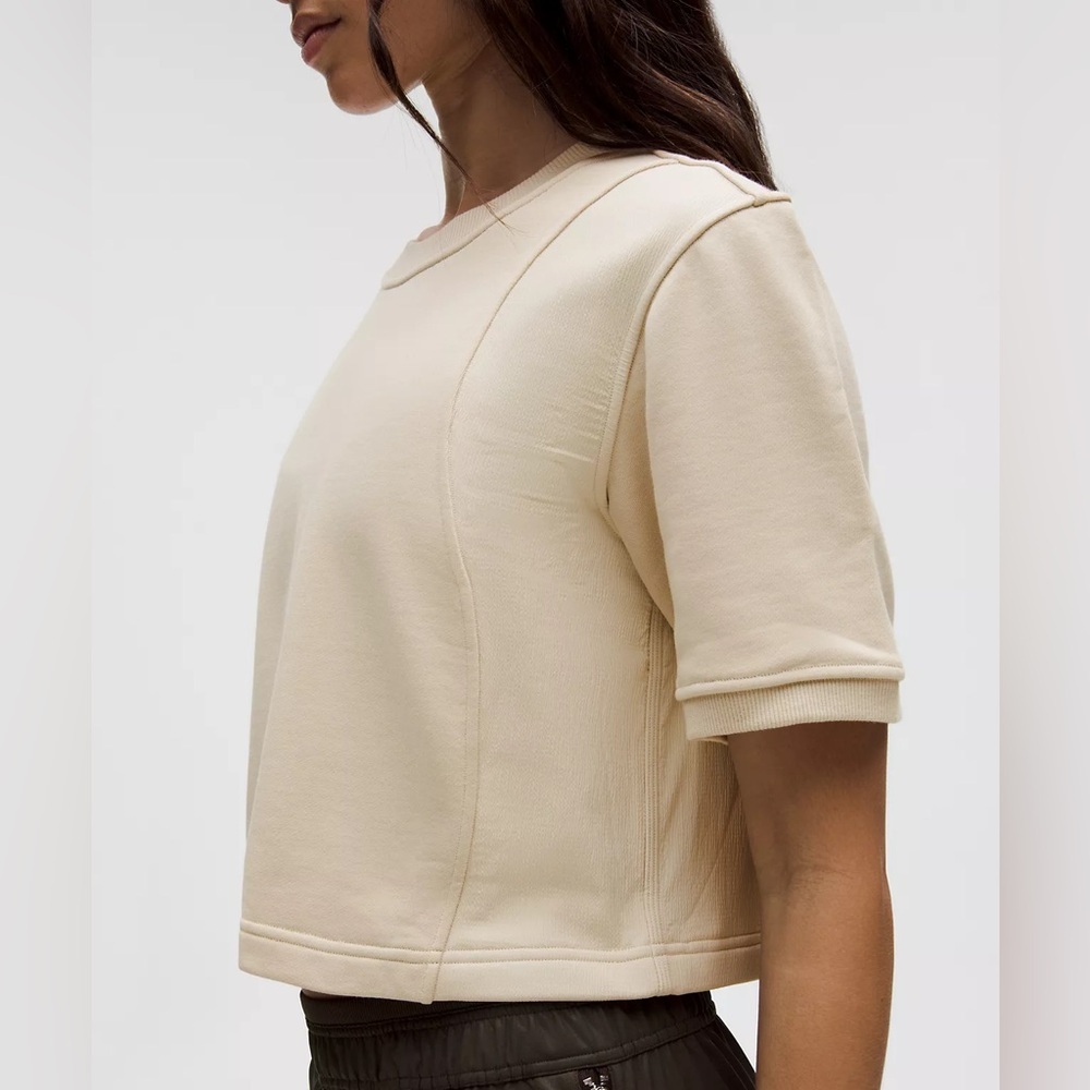 lululemon athletica Short Sleeve Crew in Cream